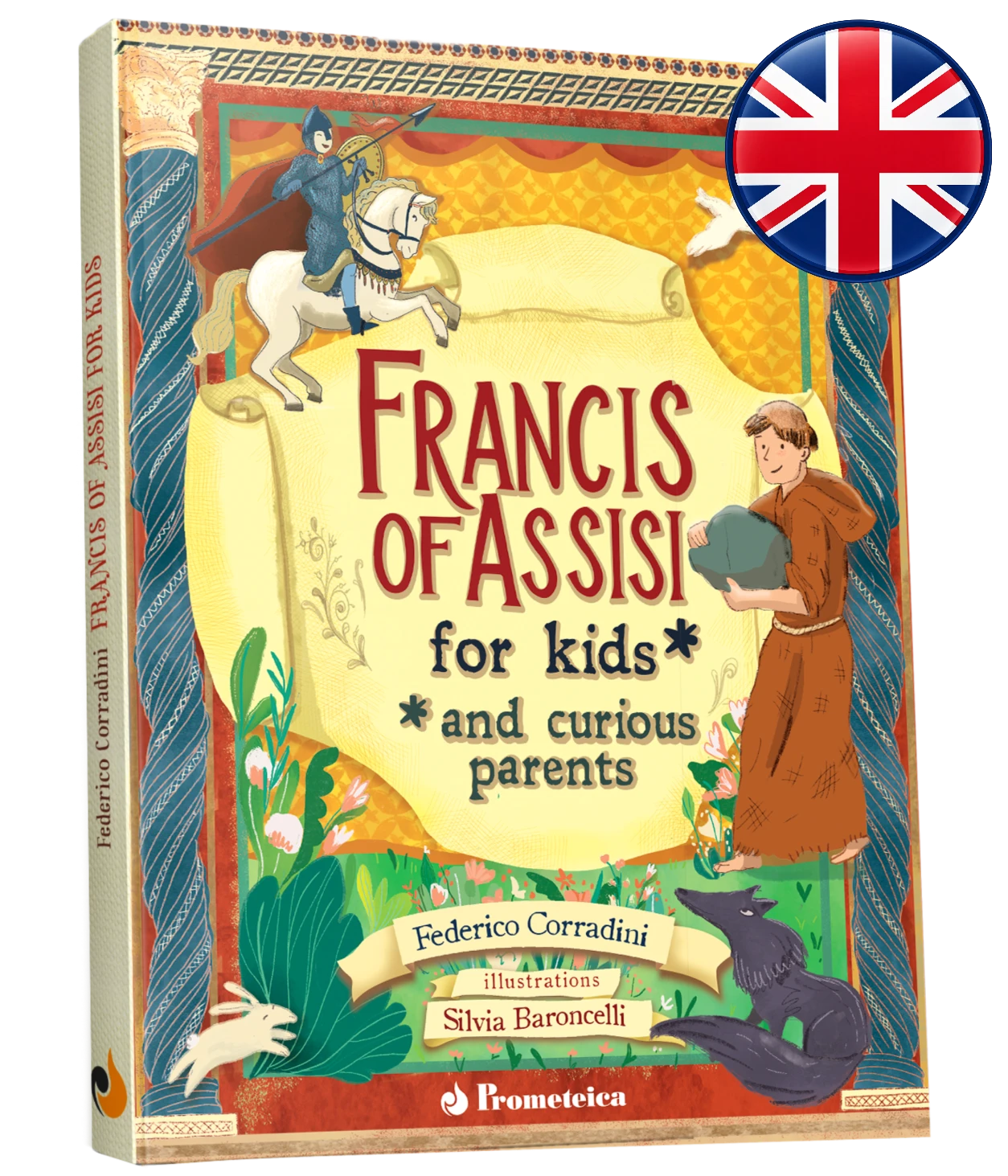 Mockup Francis of Assisi Dante per Bambini e Genitori Curiosi, libro Paradiso 1 | Prometeica